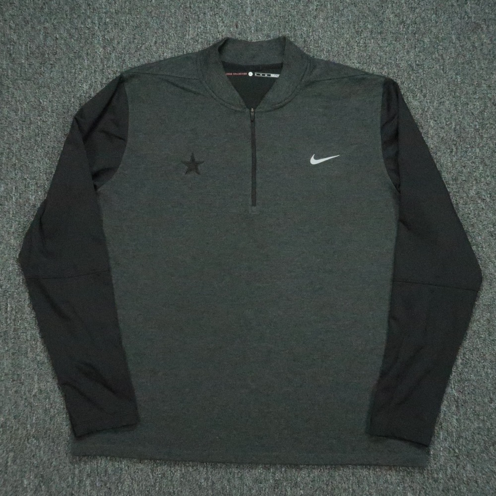 Dallas Cowboys Pullover Mens Extra Large Gray Nike Tigers Woods TW Tech Half Zip